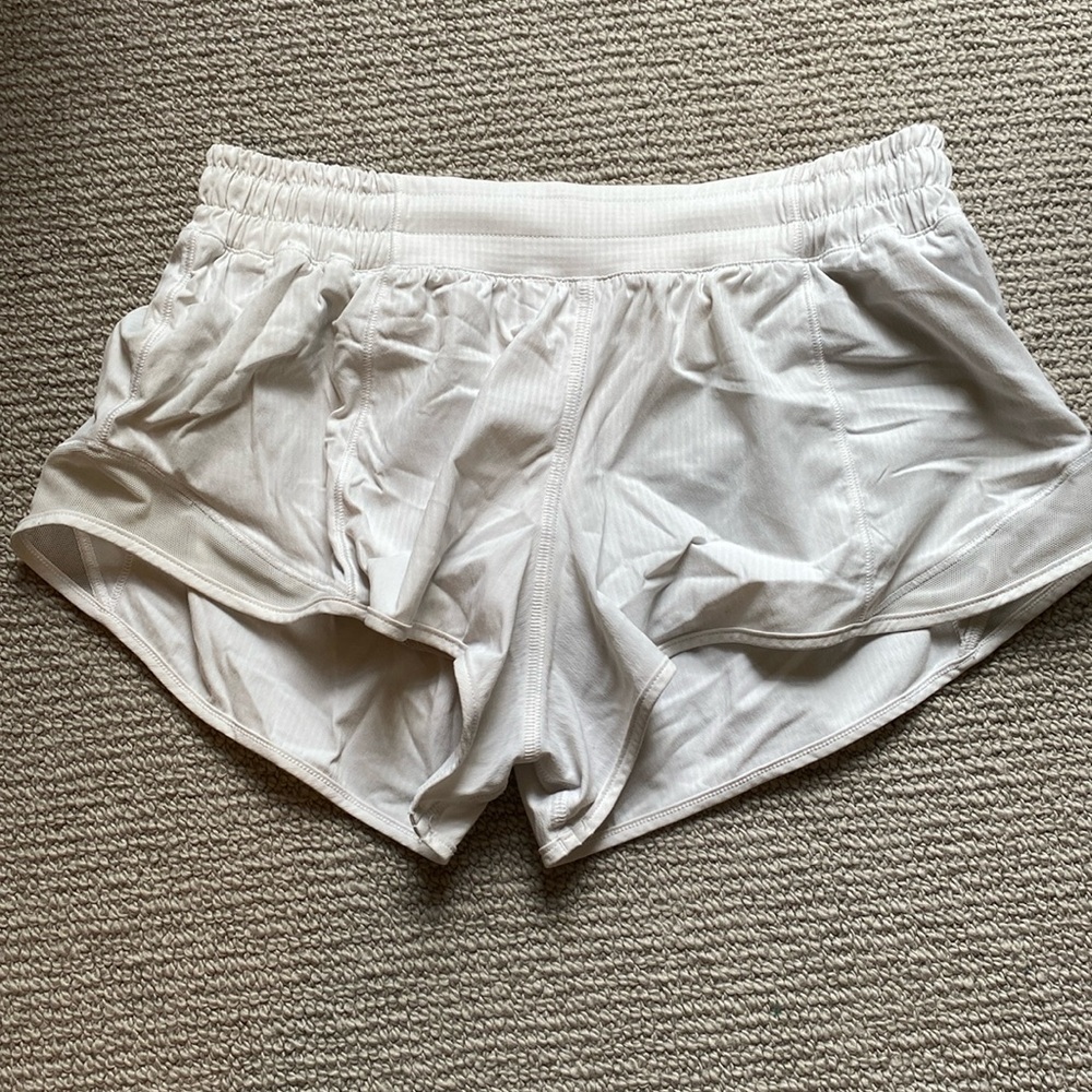 Lululemon low waisted white shorts